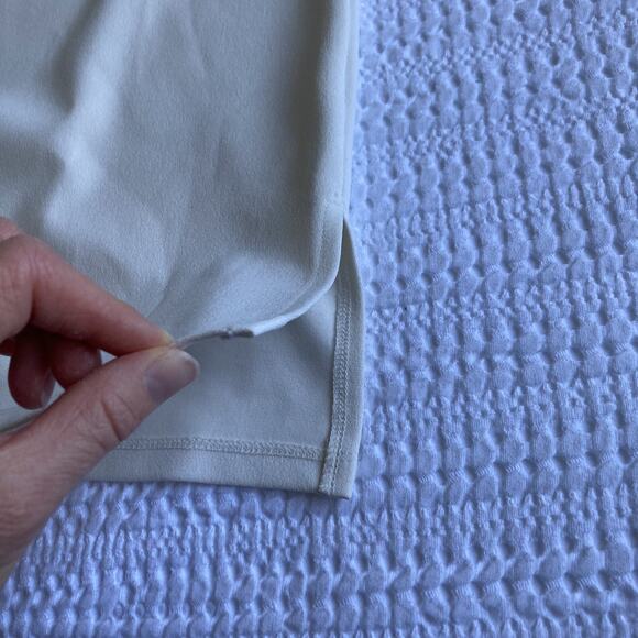 Ann Taylor Lace Cuff Bell Sleeve Tunic Crepe Women S Cream Boho Cottagecore - Picture 7 of 12